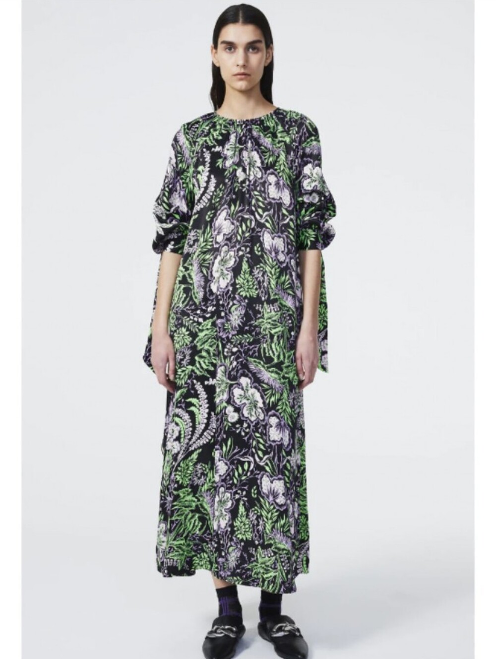 Rodebjer Wava Dress in the distinctive Black Vegetal Print.